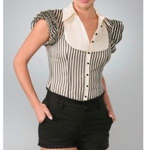 Catherine Malandrino
Small Stripe Collared Top